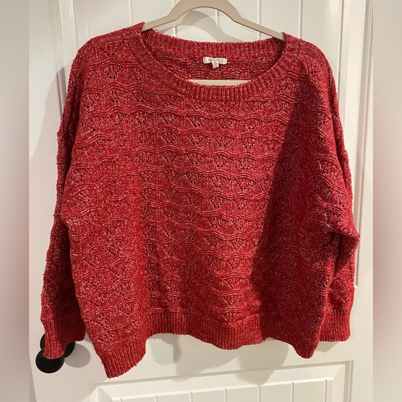 Maurices Sweaters - 🛍️SALE…Maurices Textured Red Crew Neck Sweater